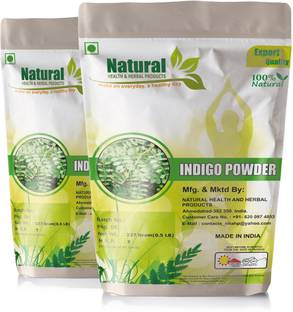 Natural Health and Herbal Products Natural Indigo Powder (227Gm x 2 Pack) 454 Gram , Green