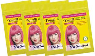 Kamill Unlimited Permanent Herbal Powder Hair Color (Pack of 4) , Shocking Pink