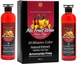Essensity Fruit Vinegar Ammonia Free 10 Minutes Hair Color Colour Gel -C , MIX FRUIT WINE - Black