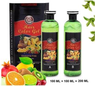Essensity Fruit Vinegar Ammonia Free 10 Minutes Gel Based Hair Color Colour - A , Natural Black