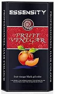 Essensity Fruit Vinegar Ammonia Free 10 Minutes Gel Based Hair Color Colour Dye - D , Natural Black