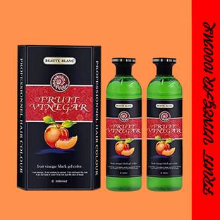 BEAUTE BLANC New Fruit Vinegar Black Gel Colour (2 Bottle) , BLACK 1