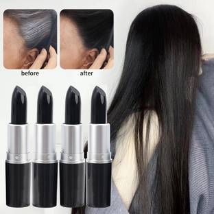 tanvi27 Temporary Cover Up Hair Color Dye Black Llipstick Set , Black