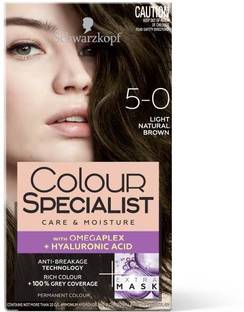 Schwarzkopf Colour Specialist At Home Permanent Hair Colour - 5.0 Light Natural Brown , 5.0 Light Natural Brown