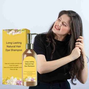 Dyegim Long-lasting Natural Black Colour Hair dye shampoo , Black