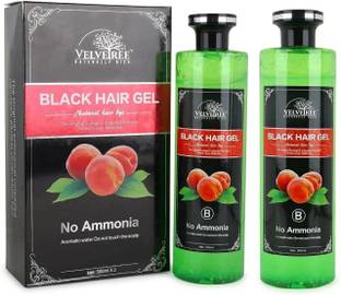 Velvetree hair Gel semi permanent color for men and women , Black