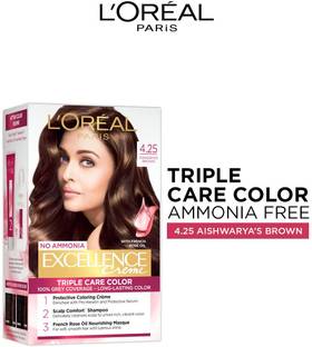 L'Oréal Paris Excellence Creme Hair Colour |Grey Coverage & Ammonia free , Aishwarya's Brown 4.25
