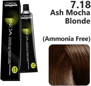 KERASTASE Inoa Hair Color 60G 7.18 Ash Mocha Blonde +Developer 1000ml Combo , ASH MOCHA BLONDE