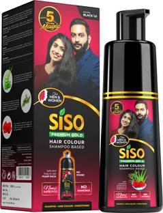 SISO Natural black Hair Color Shampoo Pump bottle , BLACK