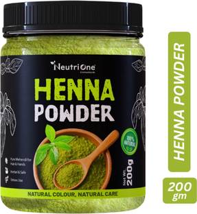 NeutriOne Organic Henna Powder 100% Natural Mehandi for Hair & Hands , Natural