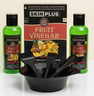 URBANBEAUTEBLANC Fruit vinegar natural black hair color WITH COLORING BOWL SET , NATURAL BLACK