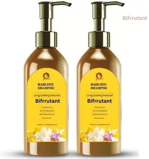 BIFRRUTANT Original Japanese Natural Hair Dye Shampoo - Long Lasting & Gentle Formula !. , Black