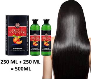 Essensity Fruit Vinegar Ammonia Free 10 Minutes Gel Based Hair Color Colour Dye - C , Natural - Black