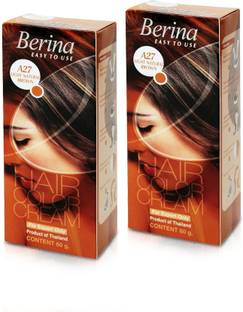Berina Professional | Permanent Hair Color Cream with Developer | Long Lasting Color | , Light Natural Brown