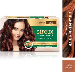 Streax Ultralights Highlighting Kit-Coffee Collection-Hazel Brown-Pack of 2 , Hazel Brown