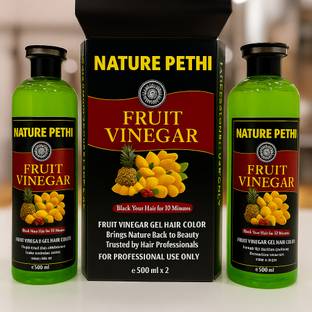 NATURE PETHI FRUIT COLOR VINEGAR FOR MEN AND WOMEN 100 ML X 2 , BLACK colour, BLACK, NATURAL BLACK, BLACK ORGANIC