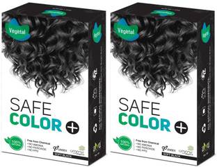 VEGETAL Safe Colour , Soft Black ( 100 gm Ã 2 )