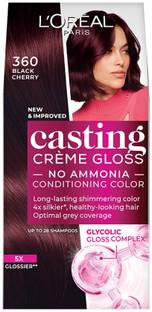 L'Oréal Paris Casting Creme Gloss With Glycolic Gloss Complex , 360 Black Cherry