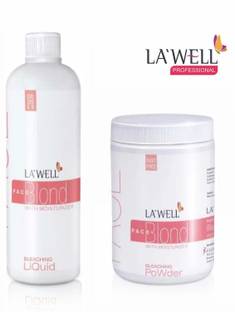 Lawell Face Blond Bleaching Powder 250gm With Bleaching Liquid 400ml. , Multi