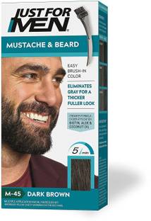 JUST FOR MEN Color Gel Mustache Beard, Dark Brown , Dark Brown