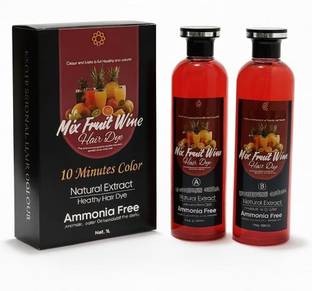 Essensity Fruit Vinegar Ammonia Free 10 Minutes Gel Based Hair Color Colour Dye - A , Mix Fruit Wine - Black