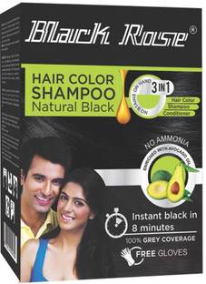 black rose Shampoo Natural Black ( Pack Of 2 ) Each 180 ml , Natural Black