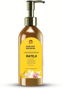 RATEJI japanese long lasting natural hair dye shampoo , BLACK