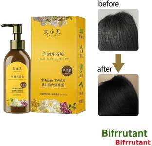 BIFRRUTANT Japanese Hair Dye Shampoo for Soft and Silky Texture , BLACK