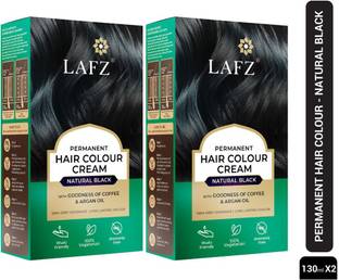 LAFZ Permanent Hair Color Cream, 100% Gray Coverage, No Ammonia , Natural Black