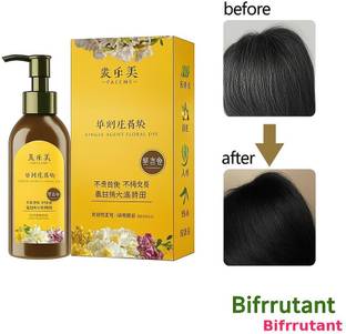 BIFRRUTANT Japanese Hair Dye Shampoo Offering Natural Hair Color Enrichment , BLACK