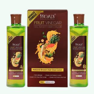 PRO ADS Fruit Vinegar Natural Brown Hair Gel Color 500mlx2_C_068 , Natural Brown