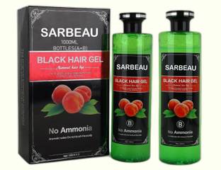 Sarbeau Natural Hair Color for Men & Women | Ammonia-Free |1000ml(Black)_C_114 , Natural Black