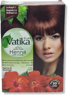 VATIKA Henna Hair Color (Burgundy) 3.6 , Henna Hair Color (Burgundy) 3.6