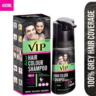 VIP Hair Colour Shampoo, 400ml , BLACK