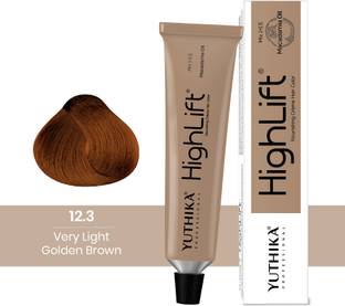 Yuthika Professional High Lift Creme Hair Colour 50g, 100% Grey Cover| Long Lasting Tone , Very Light Golden Brown