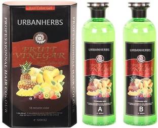 LA OTTER Fruit Vinegar Gel Based Hair Color For Men & Women , BLACK