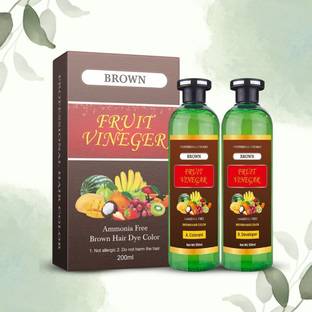 Mabilia Fruit Vinegar Nourishing Brown Hair Dye | Ammonia-Free & Gentle Formula , Brown