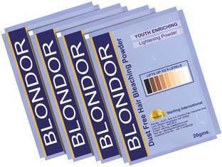 Sterling Naturals Blonder Powder Pack of 4 For Hair Lightening | Bleaching | High lighting | DUST FREE HAIR BLEACHER FOR MEN & WOMEN , Blonde