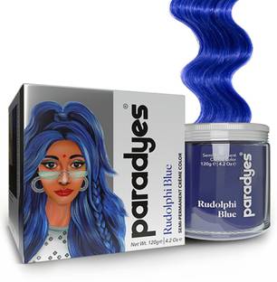 Paradyes Ammonia Free Semi-Permanent Hair Color 120gm jar only , Rudolphi Blue