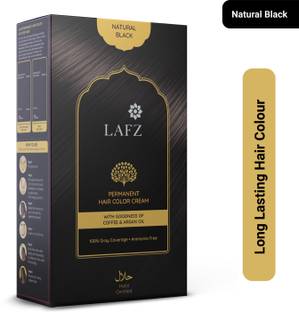 LAFZ Permanent Hair Color | No Ammonia | 100% Gray Coverage | Smoothness & Shine , (NATURAL BLACK)