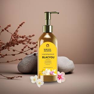 BLACYOU Natura Japanese Long Lasting Natural Hair Dye Shampoo , BLACK