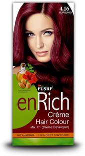 Pushp enRich Hair Colour Burgundy,with Goodness of Almond oil & Extract of Henna , Burgundy