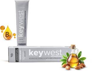 Keywest Professional Hair Colour No.4 Brown 80x2=160gm 2in1 Hair Spa Pack of-2 , Brown