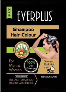 EVERPLUS Hair colour shampoo (20ml X 15) , Natural Black