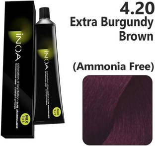 KERASTASE INOA Hair Color No. 4.20 Extra Burgendy Brown 60ml + 20Vol 6% Developer 90ml , Extra Burgendy Brown