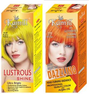 Kamill Professional Sunny Yellow and Fire Orange Hair Color With Argan Oil , Yellow and Orange