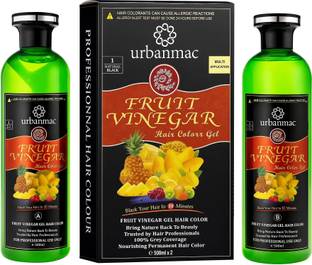 URBANMAC Fruit Vinegar Gel Based Hair Color , Natural Black