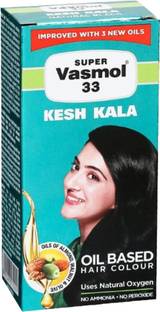 Super Vasmol 33 Kesh Kala Oil Based Hair Colour 50ml , Black