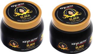 KEYA SETH AROMATHERAPY Black Shine Hair Pack Natural Hair Colour, Dye with Ayurvedic Herbs, Men & Women , Black