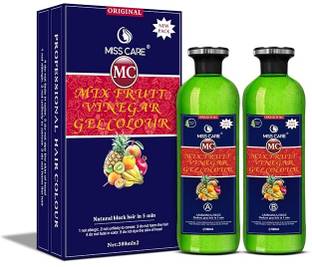 Miss Care 1000ML Original MC Mix Fruit Vinegar Gel Colour Ammonia Free , Natural Black
